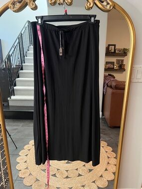 Michael Kors Black Drawstring Maxi Skirt